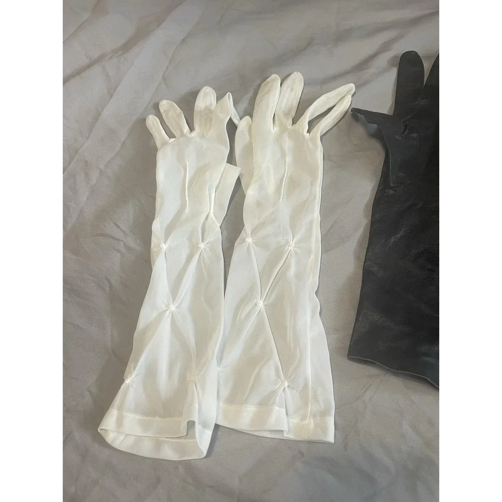 Vintage Womens White And 2 Leather Formal 14